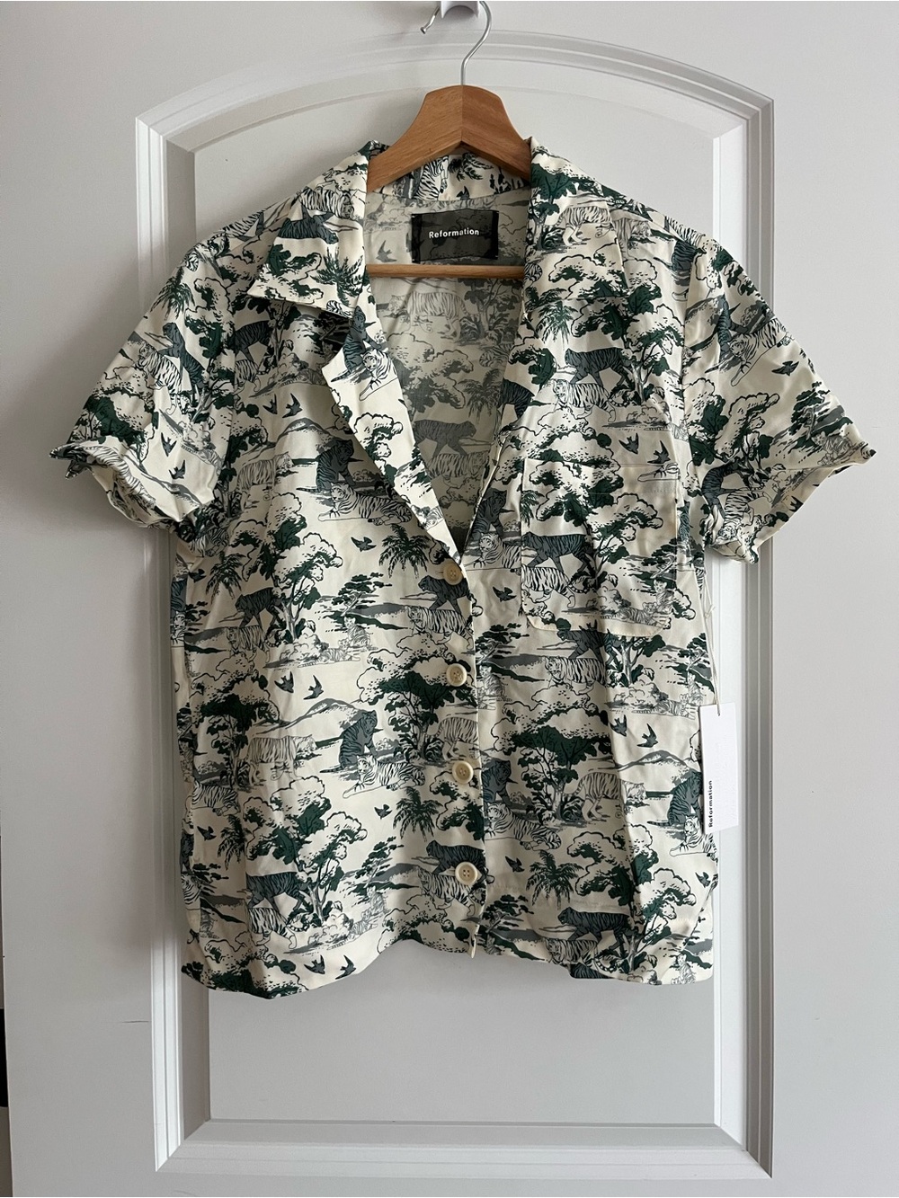 NWT Reformation Sumatra Tiger Print Pajama Top
